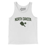 North Dakota Pickleball Men/Unisex Tank Top-White-Allegiant Goods Co. Vintage Sports Apparel
