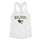 Biloxi Pickleball Women's Racerback Tank-White-Allegiant Goods Co. Vintage Sports Apparel