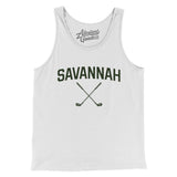 Savannah Golf Men/Unisex Tank Top-White-Allegiant Goods Co. Vintage Sports Apparel