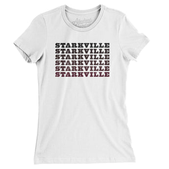 Starkville Repeat Women's T-Shirt-White-Allegiant Goods Co. Vintage Sports Apparel