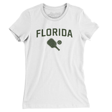 Florida Pickleball Women's T-Shirt-White-Allegiant Goods Co. Vintage Sports Apparel
