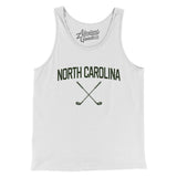 North Carolina Golf Men/Unisex Tank Top-White-Allegiant Goods Co. Vintage Sports Apparel