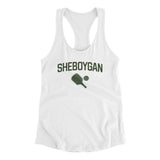 Sheboygan Pickleball Women's Racerback Tank-White-Allegiant Goods Co. Vintage Sports Apparel