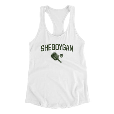 Sheboygan Pickleball Women's Racerback Tank-White-Allegiant Goods Co. Vintage Sports Apparel