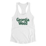 Georgia Weed Women's Racerback Tank-White-Allegiant Goods Co. Vintage Sports Apparel