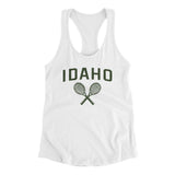 Idaho Tennis Women's Racerback Tank-White-Allegiant Goods Co. Vintage Sports Apparel