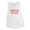 There's No Place Like St. Louis Women's Flowey Scoopneck Muscle Tank-White-Allegiant Goods Co. Vintage Sports Apparel
