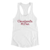 Cleveland's Number 1 Fan Women's Racerback Tank-White-Allegiant Goods Co. Vintage Sports Apparel