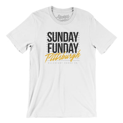 Sunday Funday Pittsburgh Men/Unisex T-Shirt-White-Allegiant Goods Co. Vintage Sports Apparel
