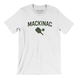Mackinac Pickleball Men/Unisex T-Shirt-White-Allegiant Goods Co. Vintage Sports Apparel