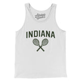 Indiana Tennis Men/Unisex Tank Top-White-Allegiant Goods Co. Vintage Sports Apparel