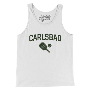Carlsbad Pickleball Men/Unisex Tank Top-White-Allegiant Goods Co. Vintage Sports Apparel