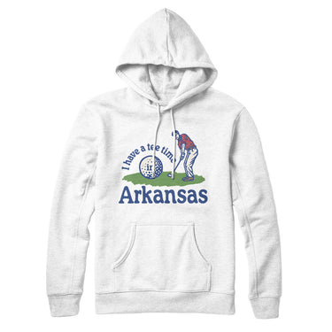 I Have A Tee Time In Arkansas Hoodie-White-Allegiant Goods Co. Vintage Sports Apparel