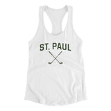 St. Paul Golf Women's Racerback Tank-White-Allegiant Goods Co. Vintage Sports Apparel