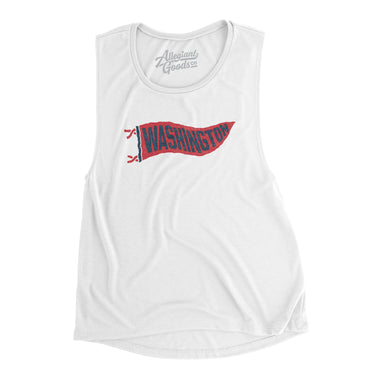 Washington Pennant Women's Flowey Scoopneck Muscle Tank-Allegiant Goods Co. Vintage Sports Apparel
