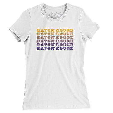 Baton Rouge Repeat Women's T-Shirt-White-Allegiant Goods Co. Vintage Sports Apparel