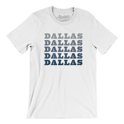 Dallas Repeat Men/Unisex T-Shirt-White-Allegiant Goods Co. Vintage Sports Apparel