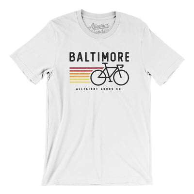 Baltimore Cycling Men/Unisex T-Shirt-White-Allegiant Goods Co. Vintage Sports Apparel