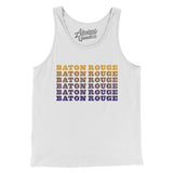 Baton Rouge Repeat Men/Unisex Tank Top-White-Allegiant Goods Co. Vintage Sports Apparel