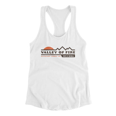 Valley Of Fire Sunset Women's Racerback Tank-White-Allegiant Goods Co. Vintage Sports Apparel