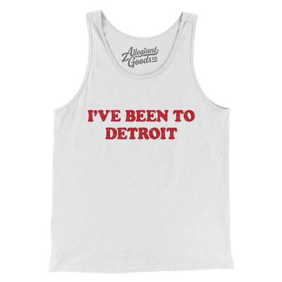 I've Been To Detroit Men/Unisex Tank Top-White-Allegiant Goods Co. Vintage Sports Apparel