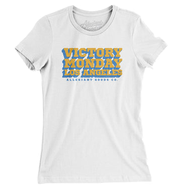 Victory Monday Los Angeles Women's T-Shirt-Allegiant Goods Co. Vintage Sports Apparel