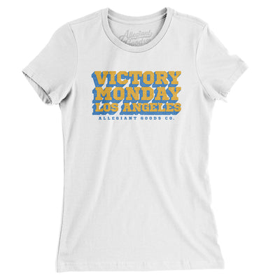 Victory Monday Los Angeles Women's T-Shirt-White-Allegiant Goods Co. Vintage Sports Apparel