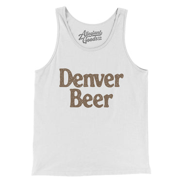 Denver Beer Men/Unisex Tank Top-White-Allegiant Goods Co. Vintage Sports Apparel