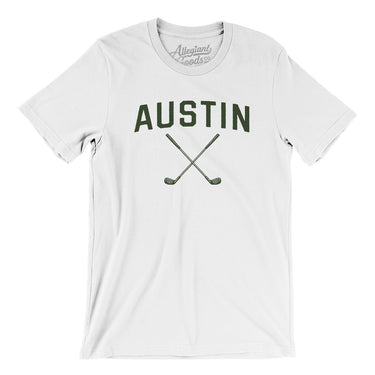 Austin Golf Men/Unisex T-Shirt-White-Allegiant Goods Co. Vintage Sports Apparel