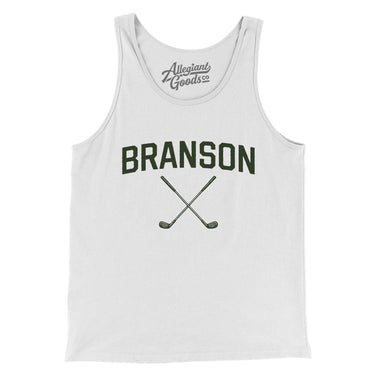 Branson Golf Men/Unisex Tank Top-White-Allegiant Goods Co. Vintage Sports Apparel