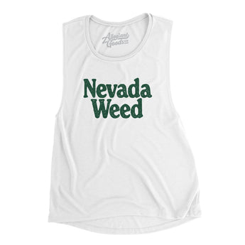 Nevada Weed Women's Flowey Scoopneck Muscle Tank-Allegiant Goods Co. Vintage Sports Apparel