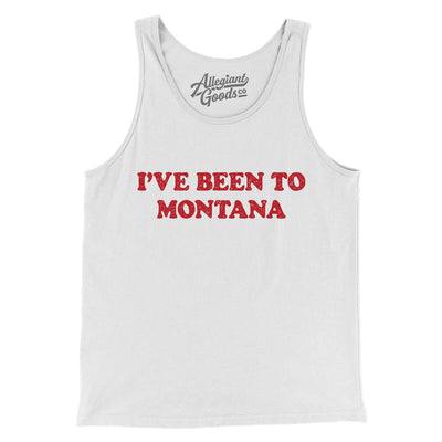 I've Been To Montana Men/Unisex Tank Top-White-Allegiant Goods Co. Vintage Sports Apparel