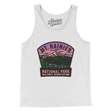 Mt. Rainier National Park Badge Men/Unisex Tank Top-White-Allegiant Goods Co. Vintage Sports Apparel