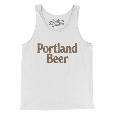 Portland Beer Men/Unisex Tank Top-White-Allegiant Goods Co. Vintage Sports Apparel