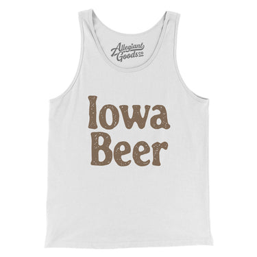 Iowa Beer Men/Unisex Tank Top-Allegiant Goods Co. Vintage Sports Apparel