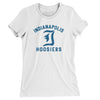 Indianapolis Hoosiers Women's T-Shirt-White-Allegiant Goods Co. Vintage Sports Apparel
