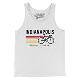 Indianapolis Cycling Men/Unisex Tank Top-White-Allegiant Goods Co. Vintage Sports Apparel
