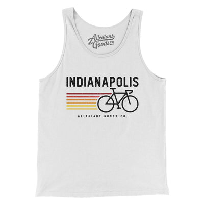 Indianapolis Cycling Men/Unisex Tank Top-White-Allegiant Goods Co. Vintage Sports Apparel