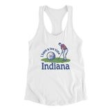 I Have A Tee Time In Indiana Women's Racerback Tank-White-Allegiant Goods Co. Vintage Sports Apparel