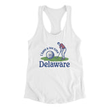I Have A Tee Time In Delaware Women's Racerback Tank-White-Allegiant Goods Co. Vintage Sports Apparel