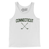 Connecticut Golf Men/Unisex Tank Top-White-Allegiant Goods Co. Vintage Sports Apparel