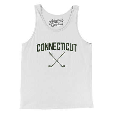 Connecticut Golf Men/Unisex Tank Top-White-Allegiant Goods Co. Vintage Sports Apparel