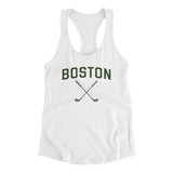 Boston Golf Women's Racerback Tank-White-Allegiant Goods Co. Vintage Sports Apparel