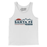 Santa Fe Mountain Sunset Men/Unisex Tank Top-White-Allegiant Goods Co. Vintage Sports Apparel