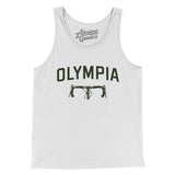 Olympia Cycling Men/Unisex Tank Top-White-Allegiant Goods Co. Vintage Sports Apparel