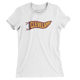 Cleveland Pennant Women's T-Shirt-White-Allegiant Goods Co. Vintage Sports Apparel