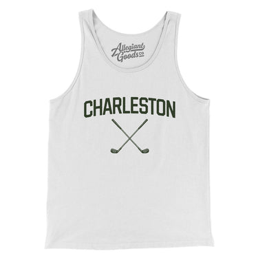 Charleston Golf Men/Unisex Tank Top-White-Allegiant Goods Co. Vintage Sports Apparel
