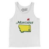 Montana Golf Men/Unisex Tank Top-White-Allegiant Goods Co. Vintage Sports Apparel