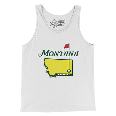 Montana Golf Men/Unisex Tank Top-White-Allegiant Goods Co. Vintage Sports Apparel