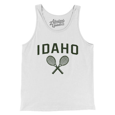 Idaho Tennis Men/Unisex Tank Top-White-Allegiant Goods Co. Vintage Sports Apparel